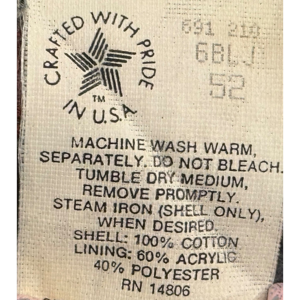 Vintage Carhartt Jacket Mens 80s Detroit 2XL Blanket Lined Duck Canvas Zip 6BLJ - Picture 3 of 10